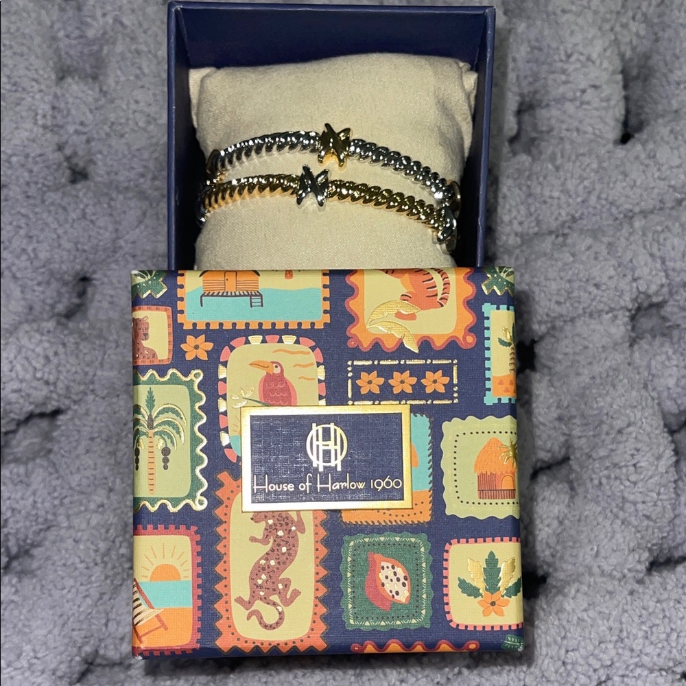 House of Harlow 1960 Dual-Tone Star Bracelets